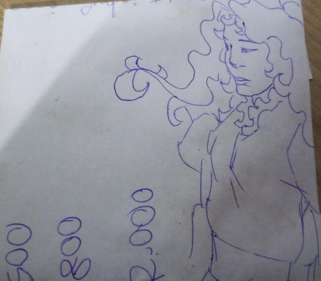 Random sketch on a random paper